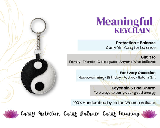Yin Yang Keychain | Set of 5