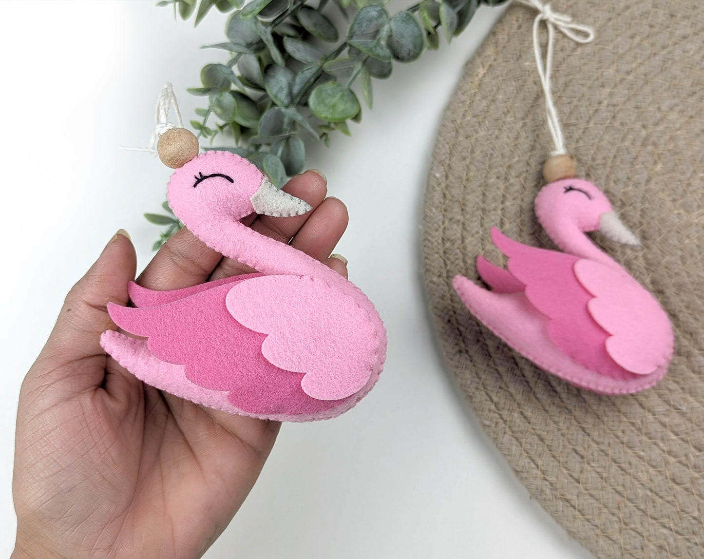 Swan Hanging Toy Ornament-Set of 2