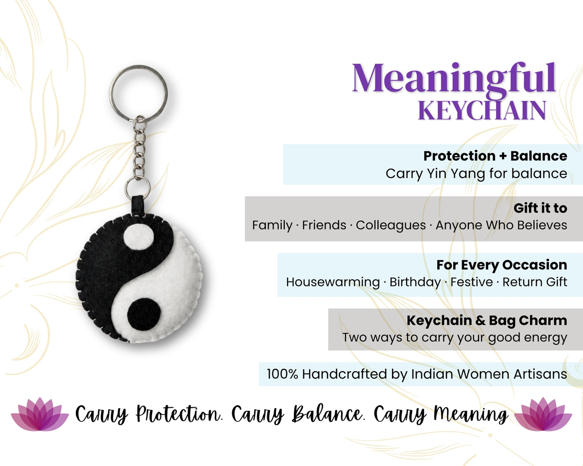 Yin Yang Keychain | Set of 5