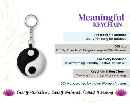 Yin Yang Keychain | Set of 5