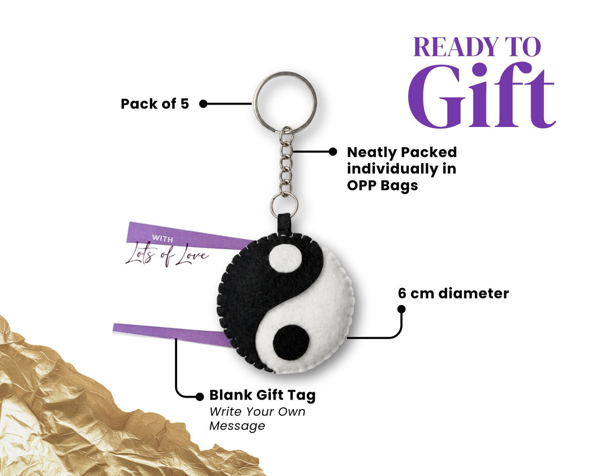 Yin Yang Keychain | Set of 5