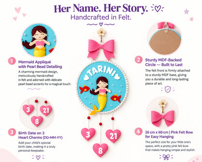 Mermaid Name Plate | 10 in