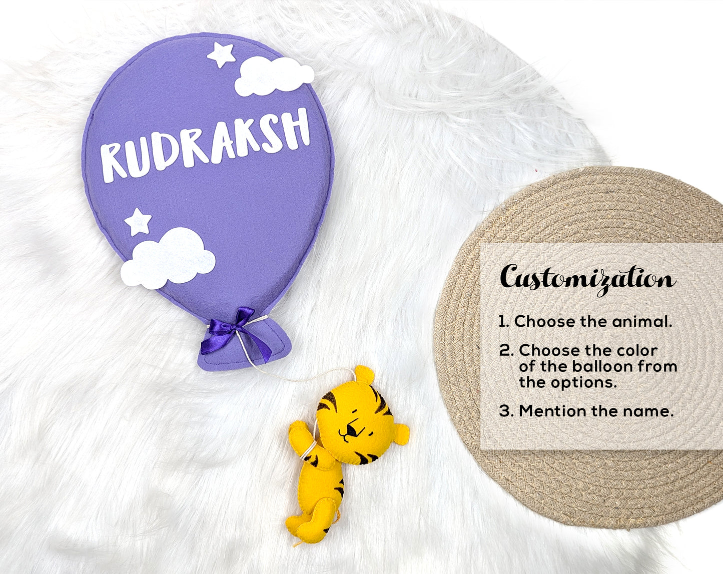 Ballon with Animal Name Hanging (Max 10 letters)