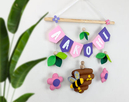 Honey Bee Name Wall Hanging