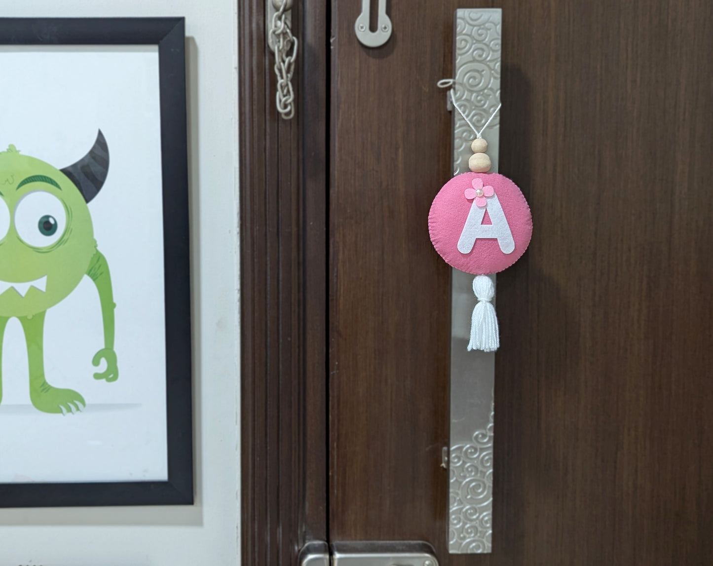 Circular Monogram Ornament with Tassel