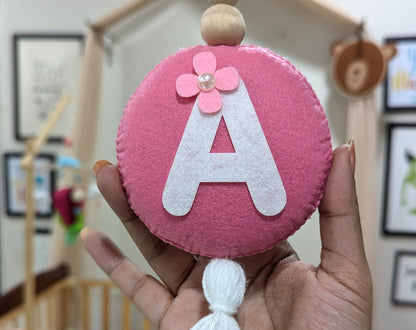 Circular Monogram Ornament with Tassel