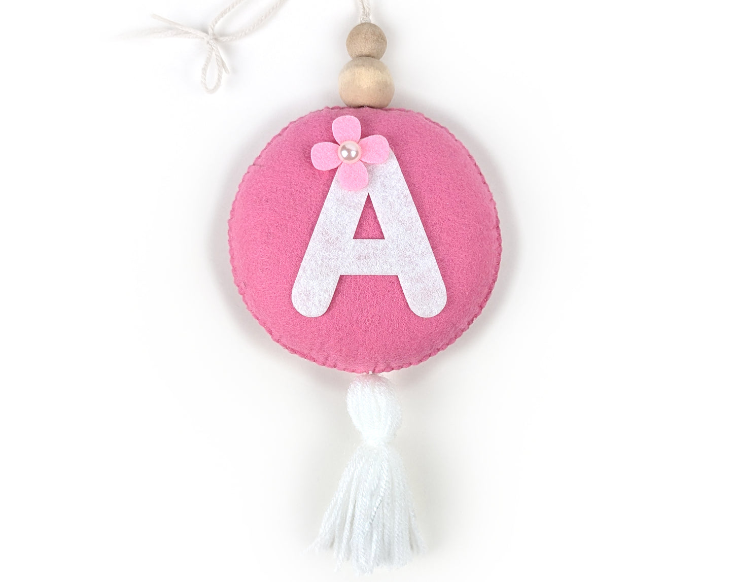 Circular Monogram Ornament with Tassel