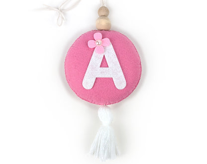Circular Monogram Ornament with Tassel