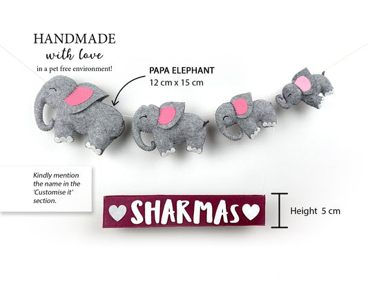 Elephant Family Nameplate