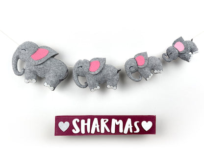 Elephant Family Nameplate