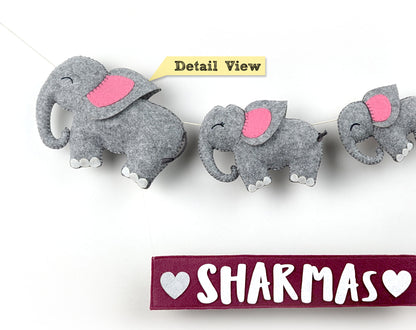 Elephant Family Nameplate