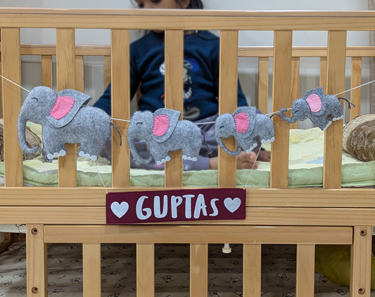 Elephant Family Nameplate