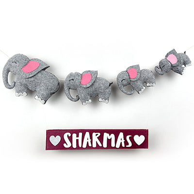 Elephant Family Nameplate