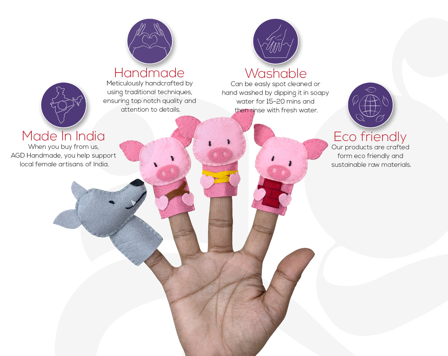 Three Little Pigs | Finger Puppets
