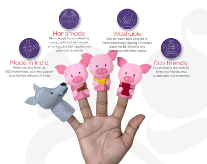 Three Little Pigs | Finger Puppets