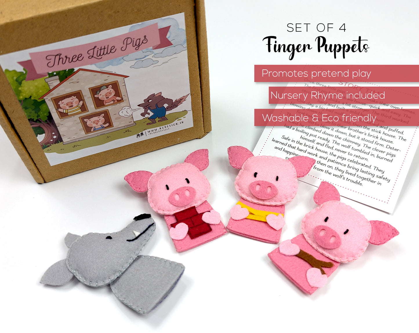Three Little Pigs | Finger Puppets