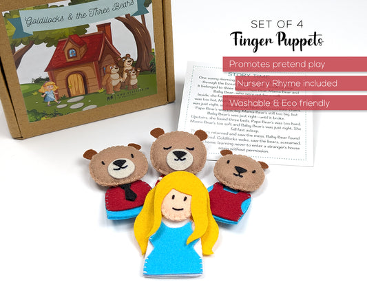 Goldilocks & The Three Bears | Finger Puppets