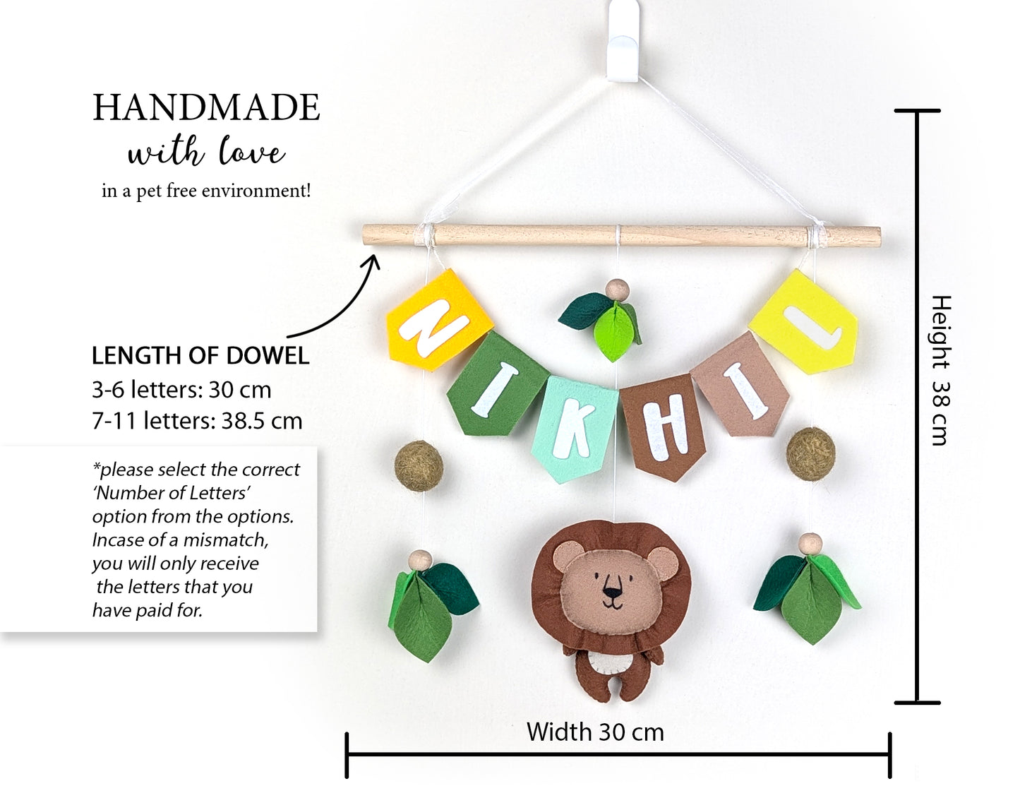 Animal Name Wall Hanging