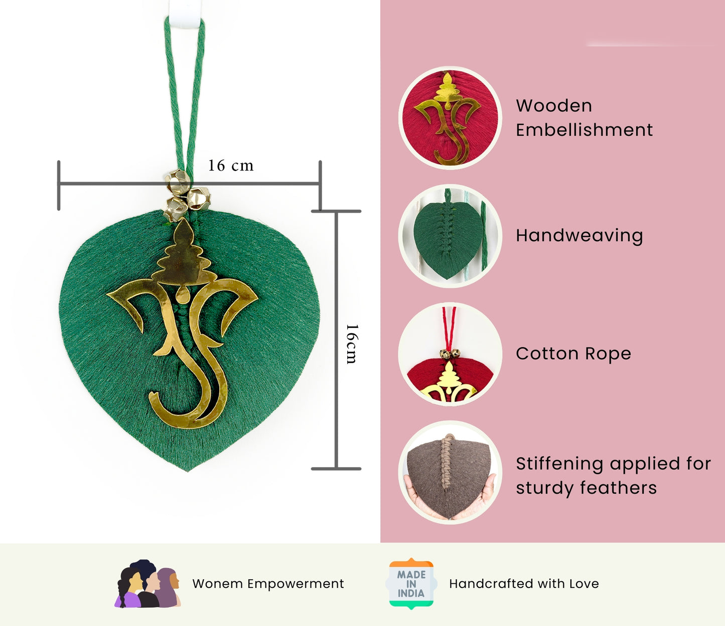 Ganesh Ji on Macrame Leaf