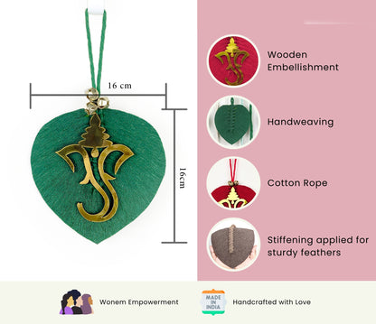 Ganesh Ji on Macrame Leaf