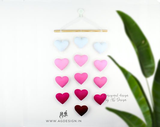 Pink Ombre Heart Wall Hanging