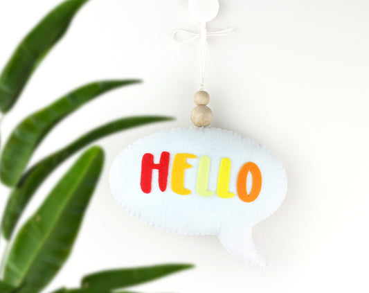 Hello Speech Bubble | Wall Quote