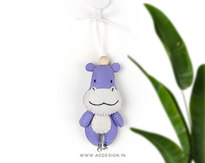 Cute Hippo Hanging Toy Charm