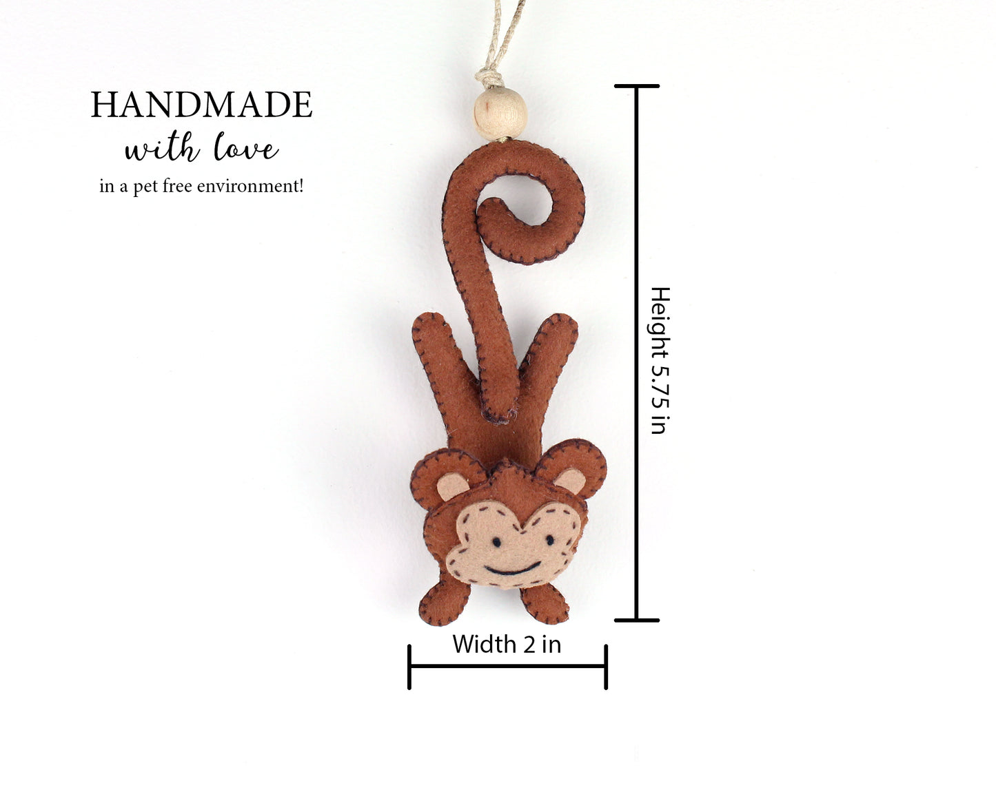 Monkey Hanging Toy Ornament