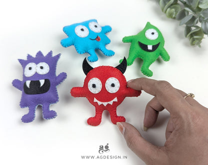 Monster Brooches | Set of 4