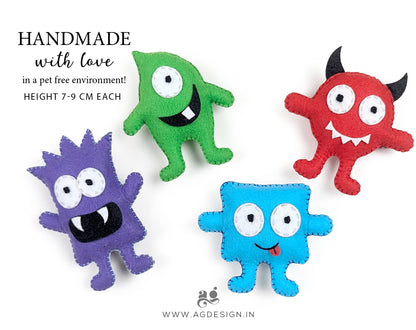 Monster Brooches | Set of 4