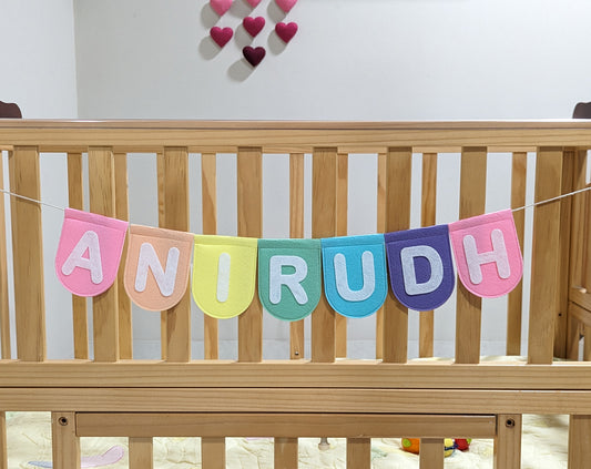 Personalized Pastel Rainbow Name Bunting