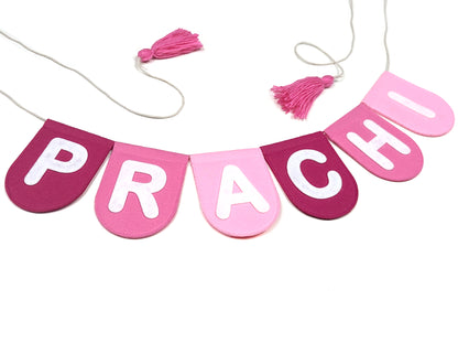Personalized Pink Name Bunting
