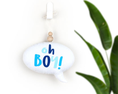 Oh boy Speech Bubble Hanging Ornament