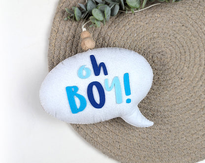 Oh boy Speech Bubble Hanging Ornament