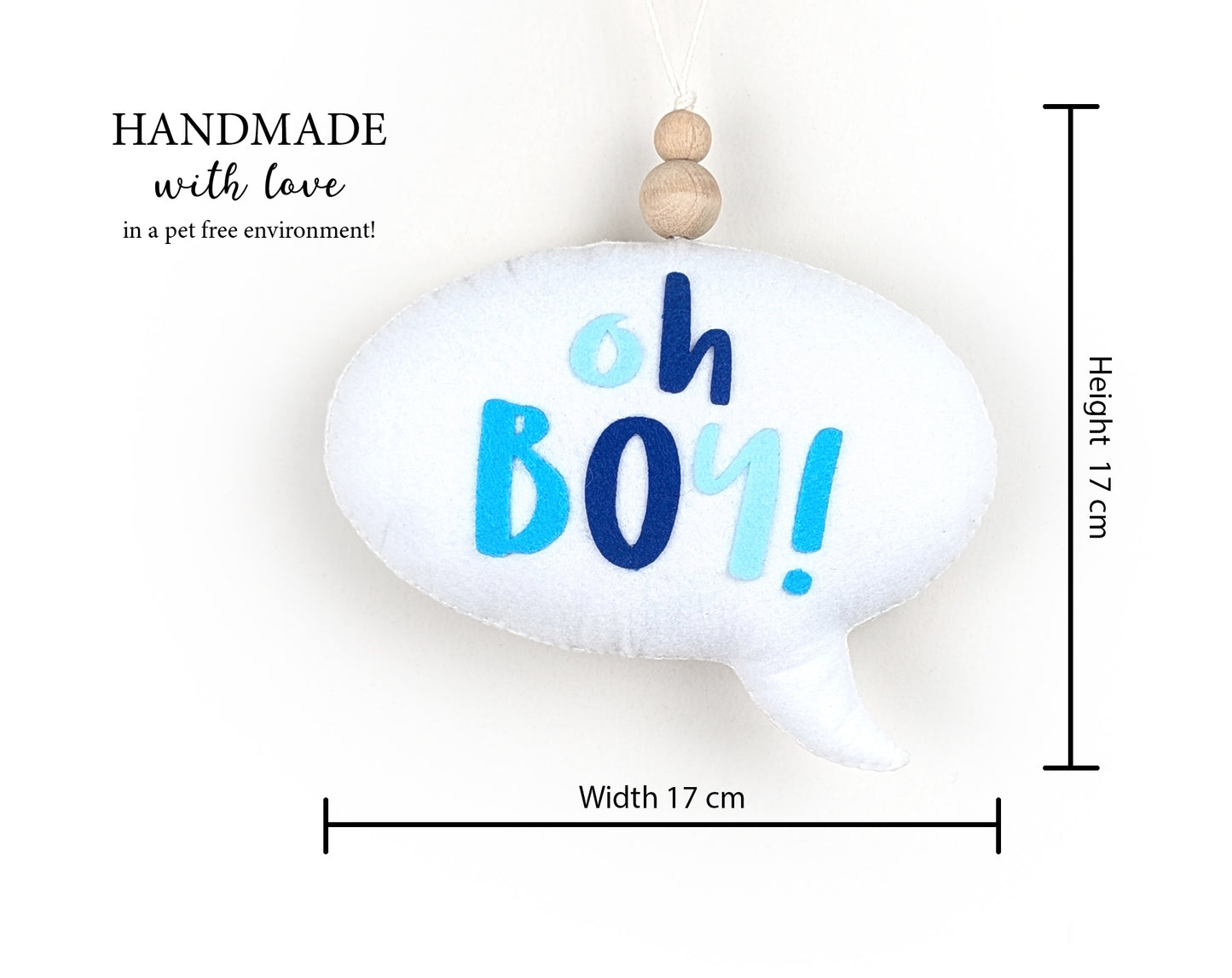 Oh boy Speech Bubble Hanging Ornament
