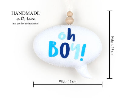 Oh boy Speech Bubble Hanging Ornament
