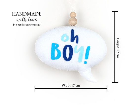 Oh boy Speech Bubble Hanging Ornament