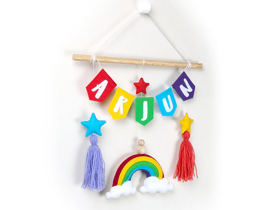 Rainbow Name Wall Hanging