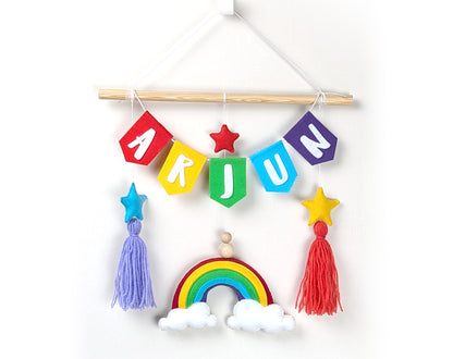 Rainbow Name Wall Hanging