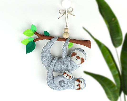 Sloth Family Hanging Toy Ornament