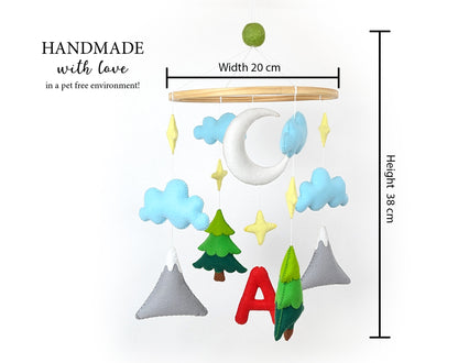 Starry Night Monogram Mobile