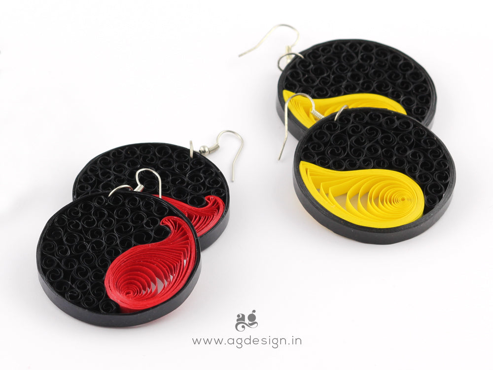 Yin Yang earrings | Paper Jewellery