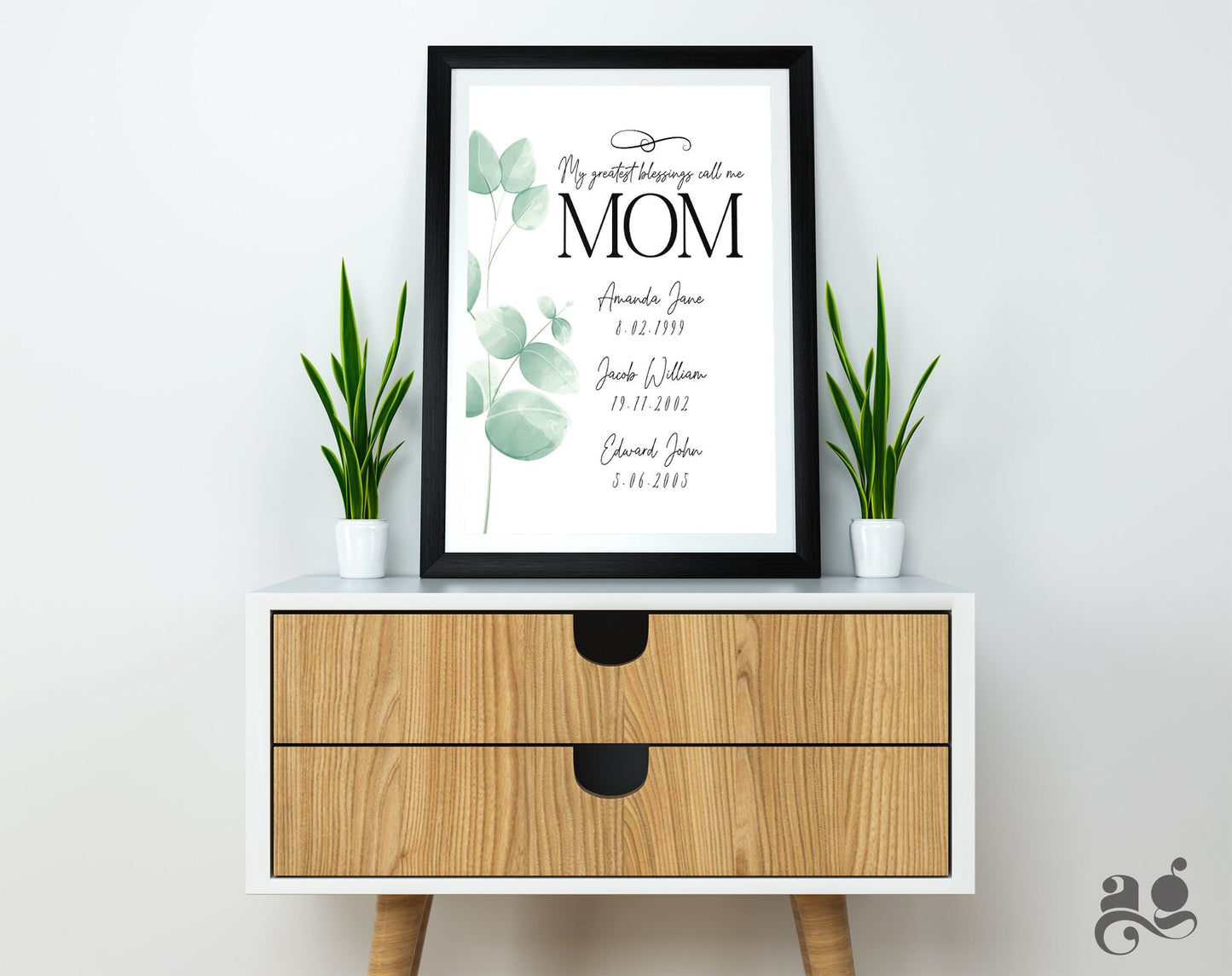 Personalized Mother Day Gift - Kids Name Poster